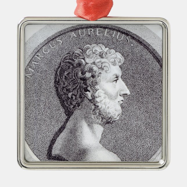 Portrait of Marcus Aurelius Metal Tree Decoration (Front)