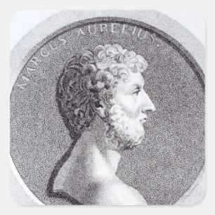 Portrait of Marcus Aurelius Square Sticker