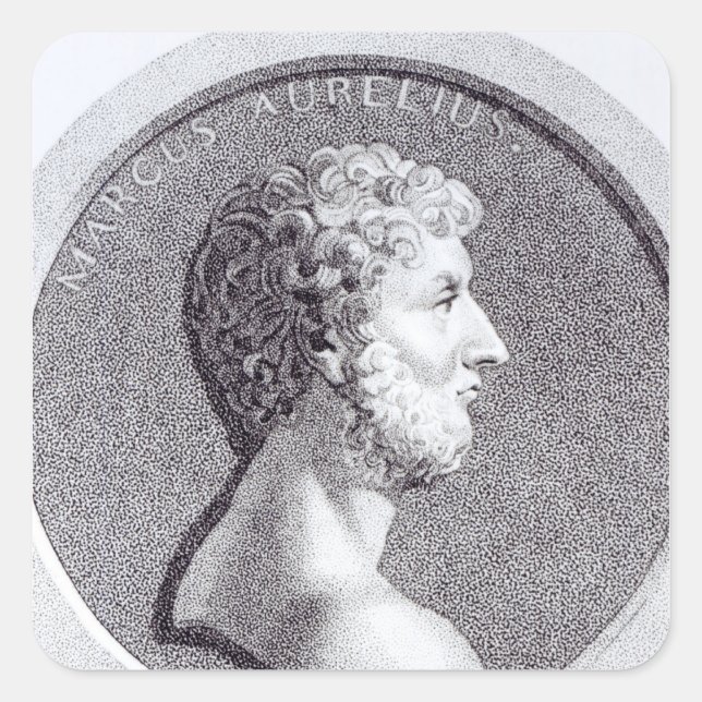 Portrait of Marcus Aurelius Square Sticker (Front)
