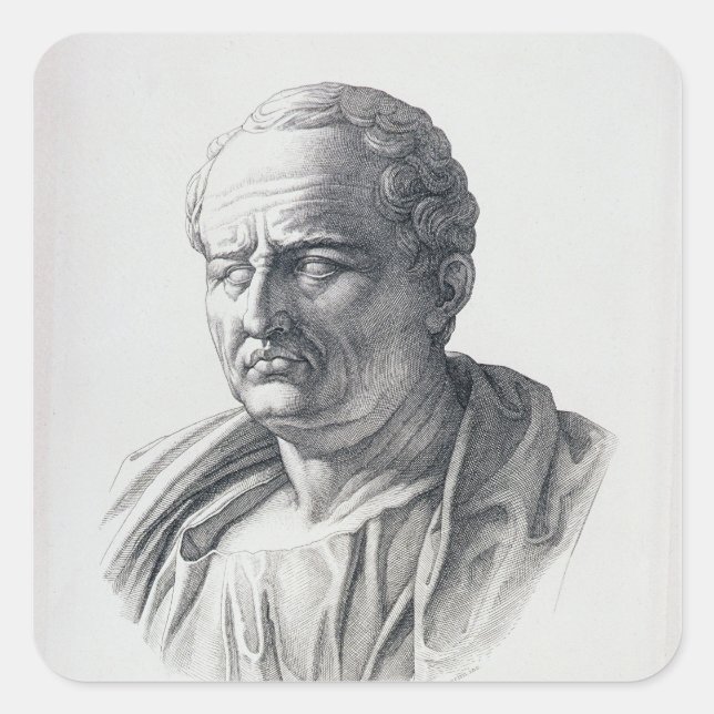 Portrait of Marcus Tullius Cicero Square Sticker (Front)