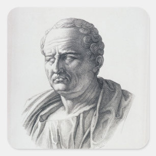 Portrait of Marcus Tullius Cicero Square Sticker