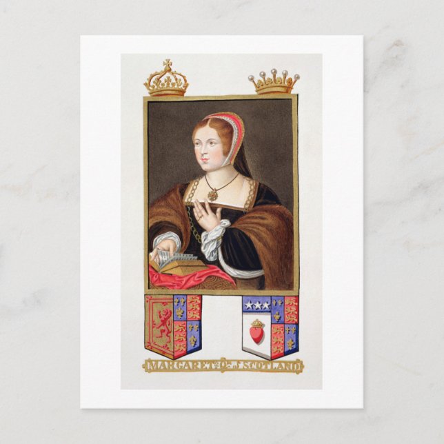 Portrait of Margaret Tudor (1489-1541) Queen of Sc Postcard (Front)