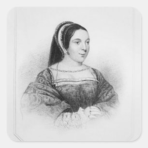 Portrait of Margaret Tudor  Queen of Scotland Square Sticker