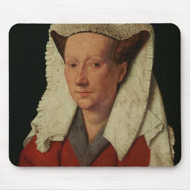 Portrait of Margaret van Eyck, 1439 Mouse Mat (Front)
