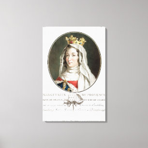 Portrait of Marguerite of Provence (1219-95), 1787 Canvas Print