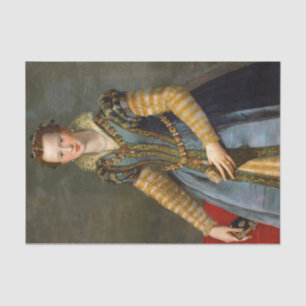 Portrait of Maria De Medici by Alessandro Allori Tissue Paper