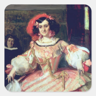 Portrait of Maria Guerrero Square Sticker