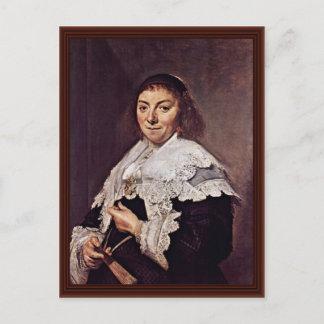 Portrait Of Maria Pietersdr. Olycan By Hals Frans Postcard