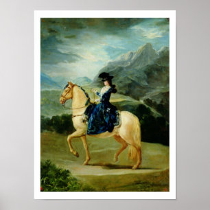 Portrait of Maria Teresa de Vallabriga on horsebac Poster