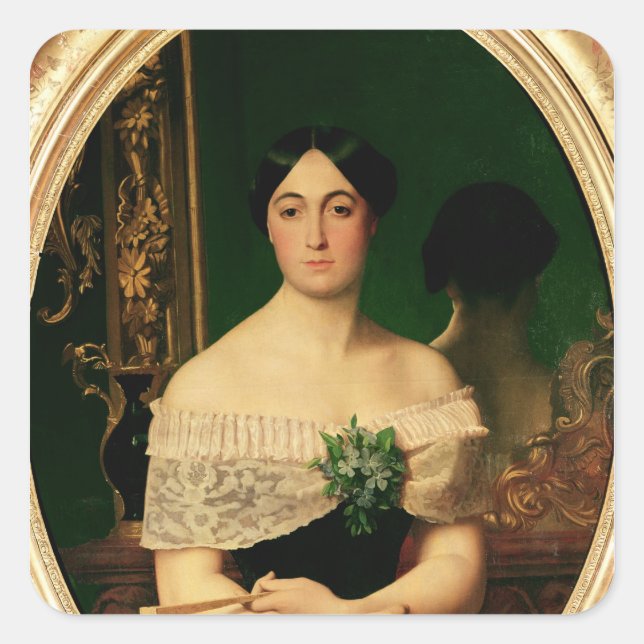 Portrait of Marianne Elisa Birch Square Sticker (Front)