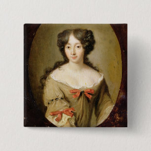 Portrait of Marie-Anne Mancini (1646-1714) c.1670 15 Cm Square Badge