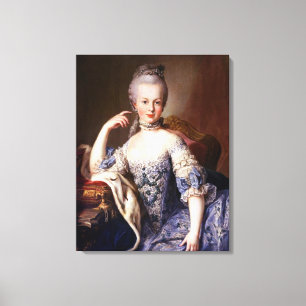 Portrait of Marie Antoinette - Martin van Meytens Canvas Print