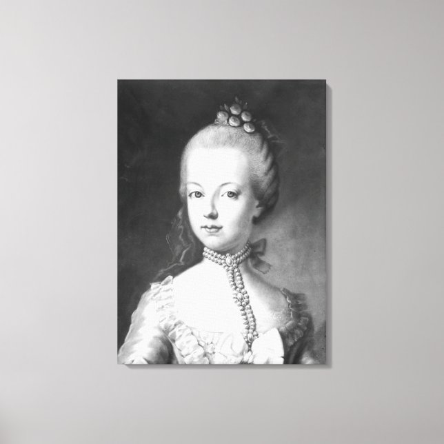 Portrait of Marie-Antoinette  of Habsbourg Canvas Print (Front)