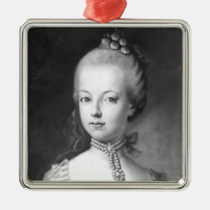 Portrait of Marie-Antoinette  of Habsbourg Metal Tree Decoration