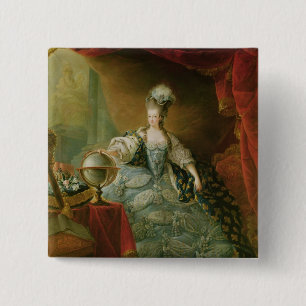 Portrait of Marie Antoinette Queen of France 15 Cm Square Badge