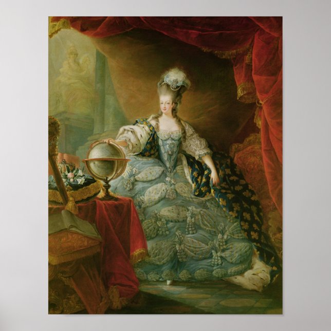 Portrait of Marie Antoinette  Queen of France Poster (Front)