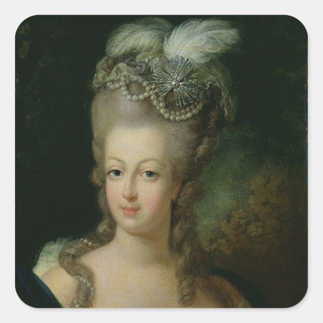 Portrait of Marie-Antoinette Square Sticker (Front)