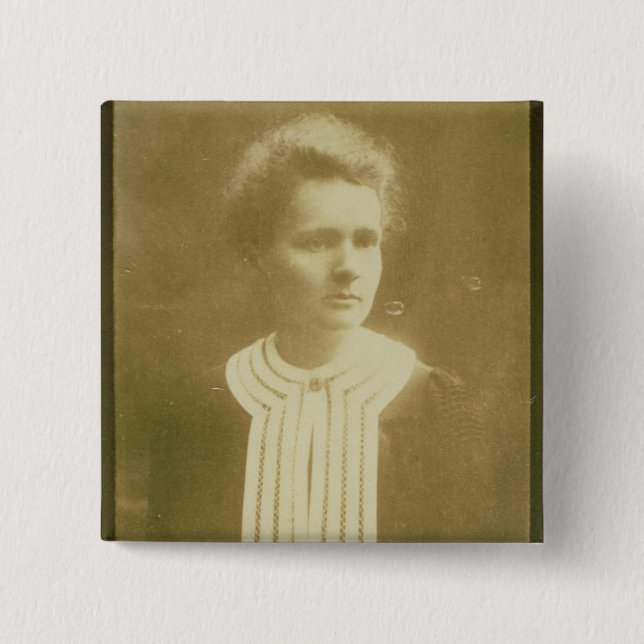 Portrait of Marie Curie 15 Cm Square Badge (Front)