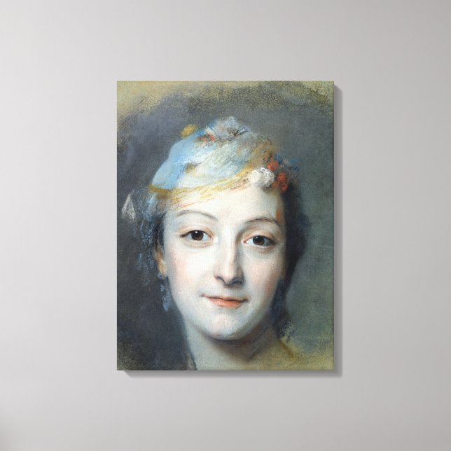 Portrait of Marie Fel  1757 Canvas Print (Front)