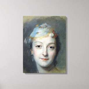 Portrait of Marie Fel  1757 Canvas Print