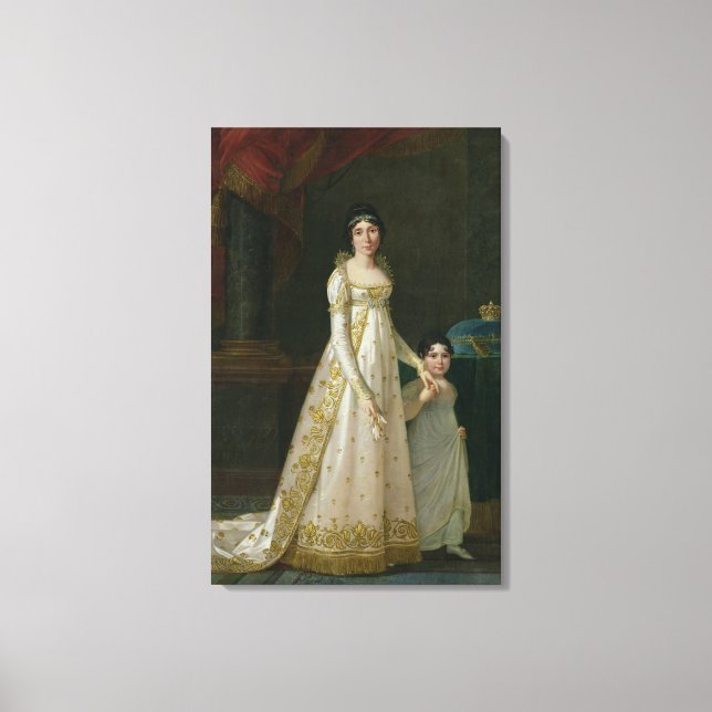Portrait of Marie-Julie Clary  Queen of Naples Canvas Print (Front)