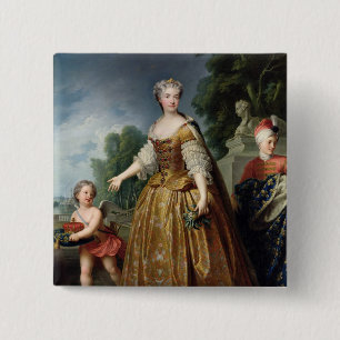 Portrait of Marie Leczinska  after 1725 15 Cm Square Badge
