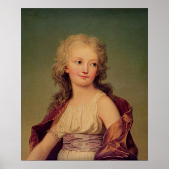 Portrait of Marie-Therese Charlotte of France Poster (Front)