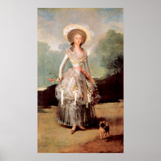 Portrait of Marquesa de Pontejos Sandoval by Goya Poster