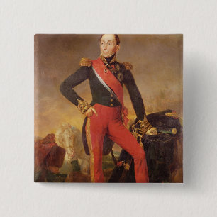 Portrait of Marquis Emmanuel de Grouchy 15 Cm Square Badge