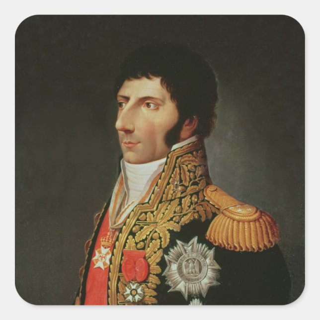 Portrait of Marshal Charles Jean Bernadotte Square Sticker (Front)