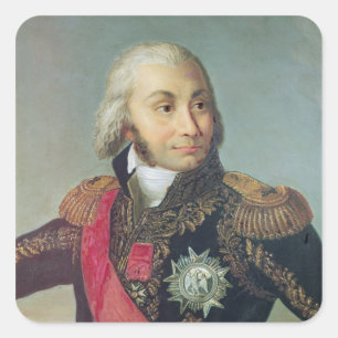 Portrait of Marshal Jean-Baptiste Jourdan Square Sticker