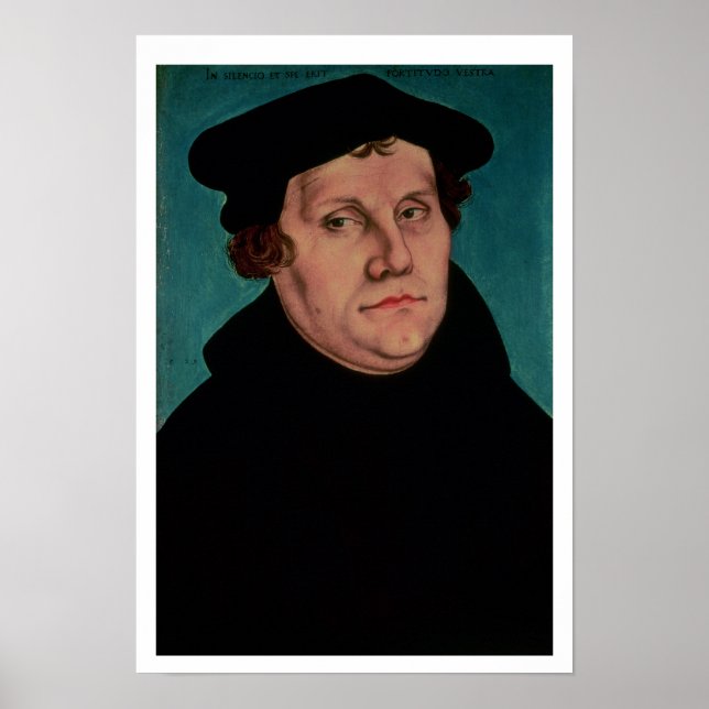 Portrait of Martin Luther, 1529 Poster (Front)