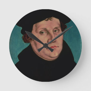 Portrait of Martin Luther, 1529 Round Clock