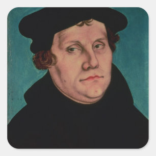 Portrait of Martin Luther, 1529 Square Sticker