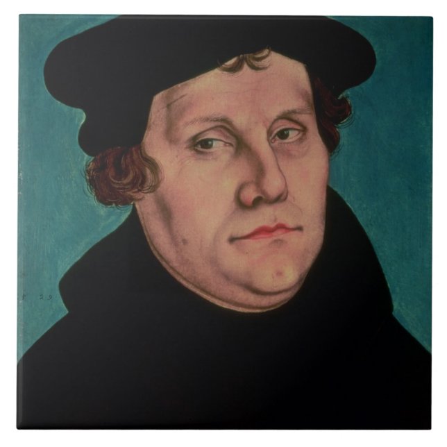 Portrait of Martin Luther, 1529 Tile (Front)
