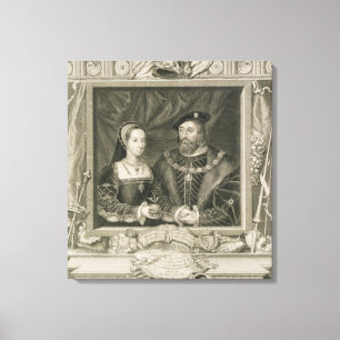 Portrait of Mary (1496-1533) Queen of France, and Canvas Print