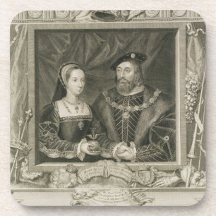 Portrait of Mary (1496-1533) Queen of France, and Coaster