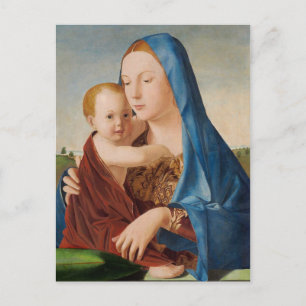 Portrait of Mary Holding  Baby Jesus Postcard