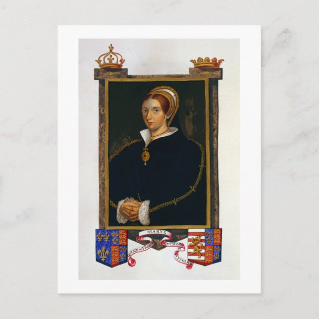 Portrait of Mary Tudor, from 'Memoirs of the Court Postcard (Front)
