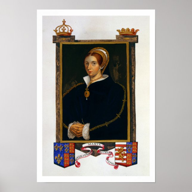 Portrait of Mary Tudor, from 'Memoirs of the Court Poster (Front)
