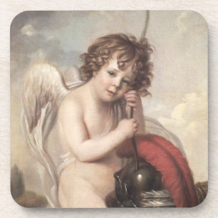 Portrait of Master Oswald Fawcett as Cupid (oil on Coaster