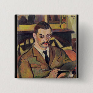 Portrait of Maurice Utrillo 1921 15 Cm Square Badge
