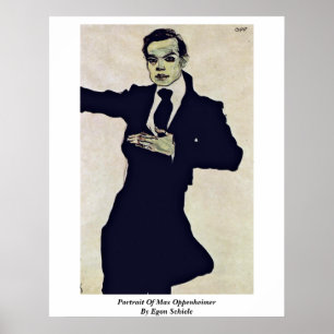 Portrait Of Max Oppenheimer By Egon Schiele Poster