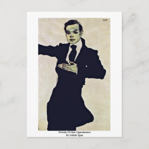 Portrait Of Max Oppenheimer By Schiele Egon Postcard