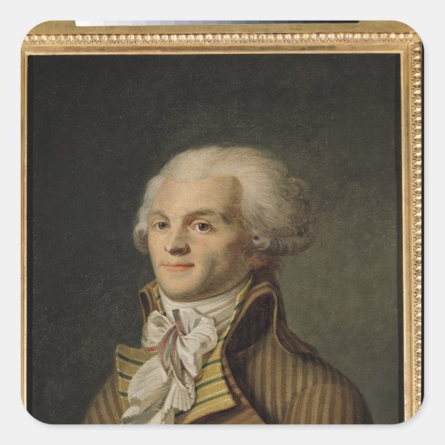 Portrait of Maximilien de Robespierre Square Sticker (Front)