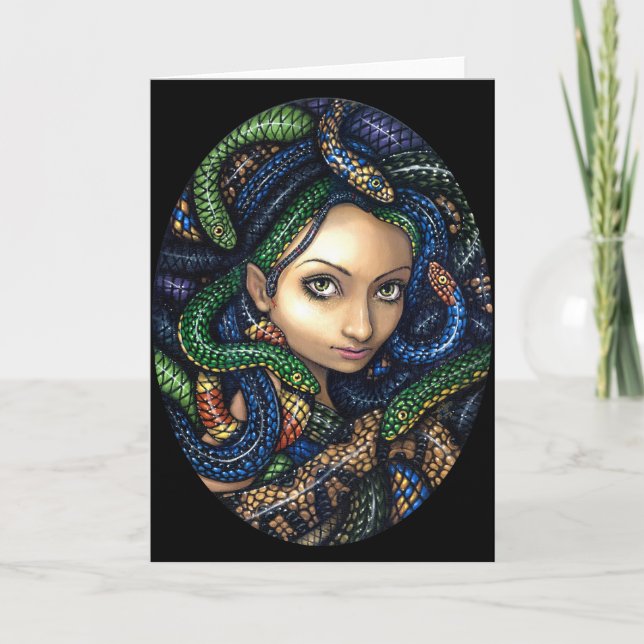 "Portrait of Medusa" Greeting Card (Front)