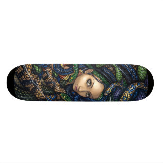 Portrait of Medusa SKATEBOARD snake mythology goth