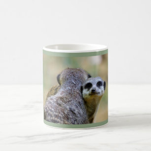 Portrait of meerkats or suricates   coffee mug