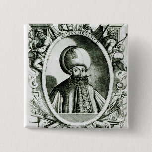 Portrait of Mehmet III 15 Cm Square Badge