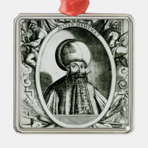 Portrait of Mehmet III Metal Tree Decoration